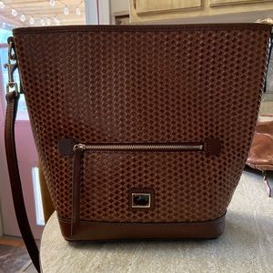 New Dooney & Bourke Leather Crossbody Dark Brown